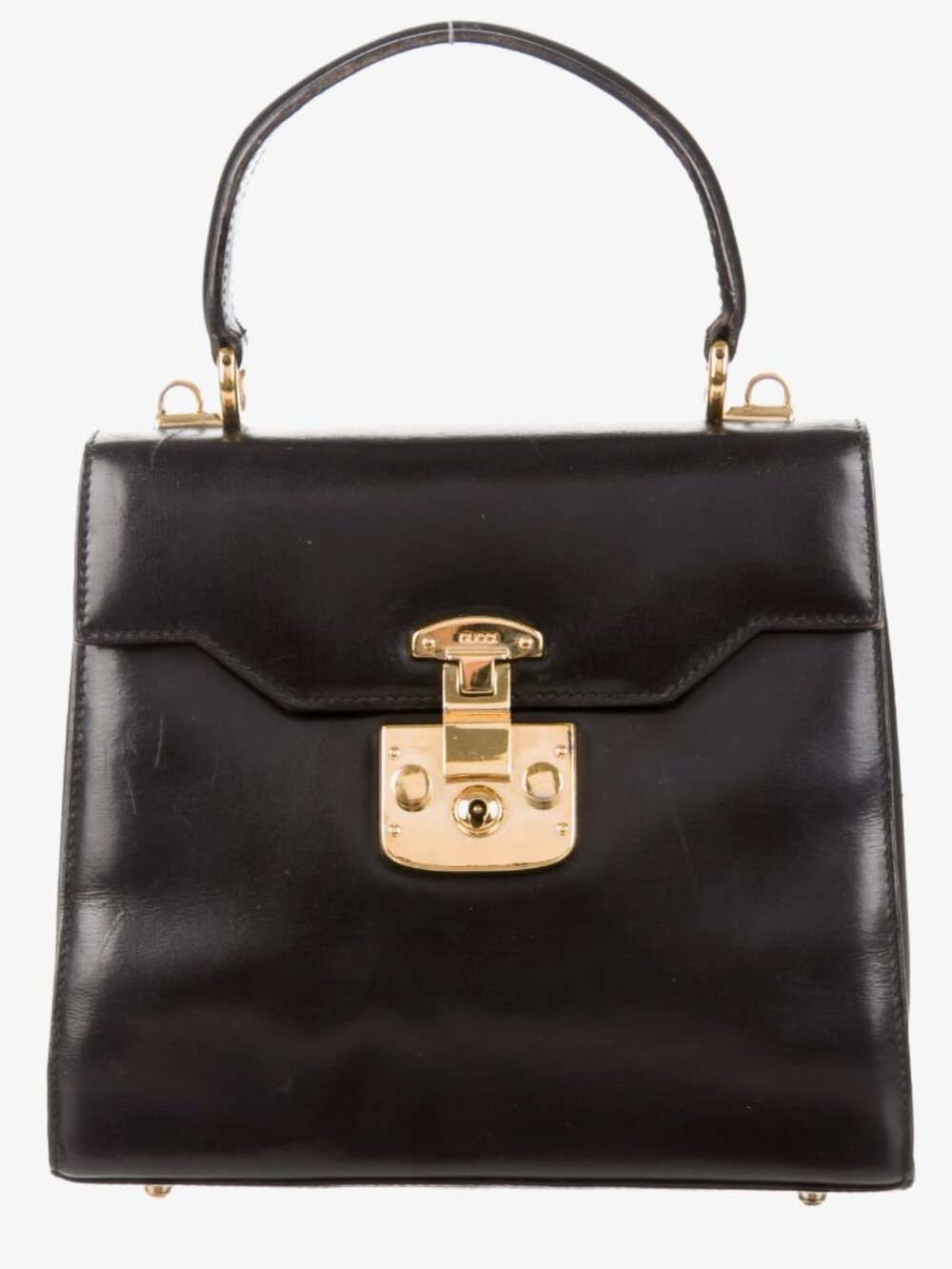Authentic Gucci Smooth Calfskin Lady Lock Purse Vintage Model